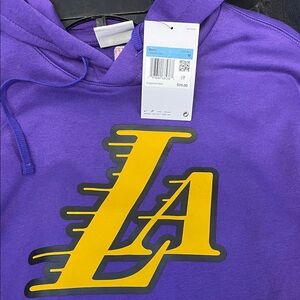 Los Angeles Lakers Nike Purple Jacket with Yellow Logo